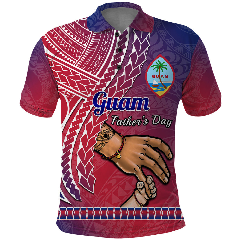 Polynesian Pride Father Day Guam Polo Shirt I Love You Dad Guaman Latte Stone LT14