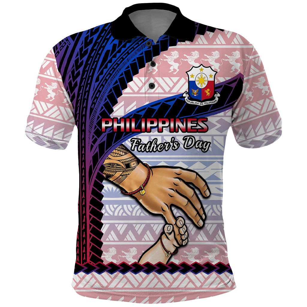 Polynesian Pride Father Day Philippines Polo Shirt Filipino Pattern Maligayang Araw ng Mga Ama LT14