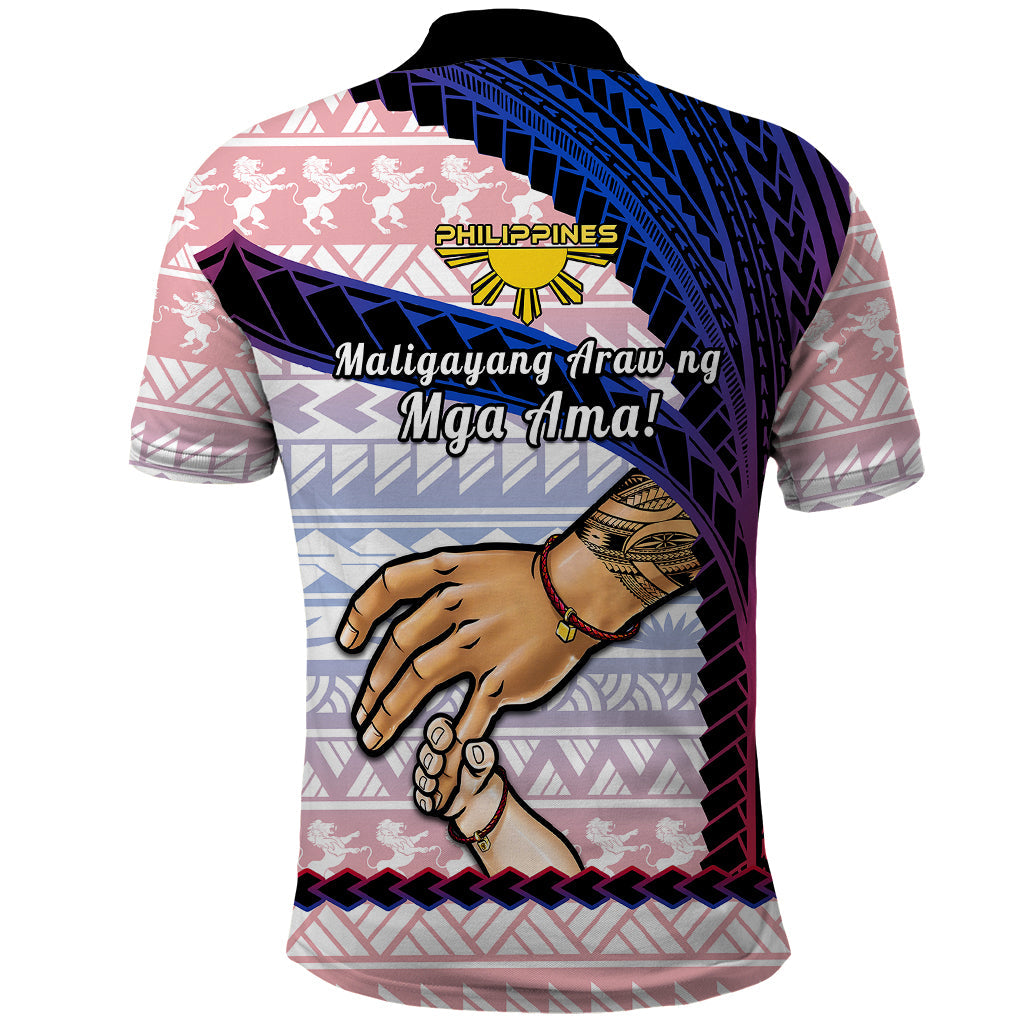 Polynesian Pride Father Day Philippines Polo Shirt Filipino Pattern Maligayang Araw ng Mga Ama LT14