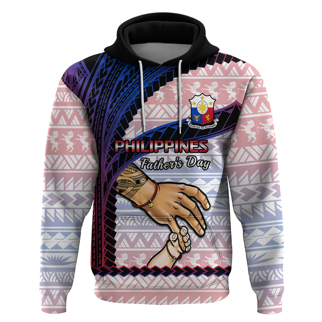 Personalised Father Day Philippines Hoodie Filipino Pattern Maligayang Araw ng Mga Ama LT14
