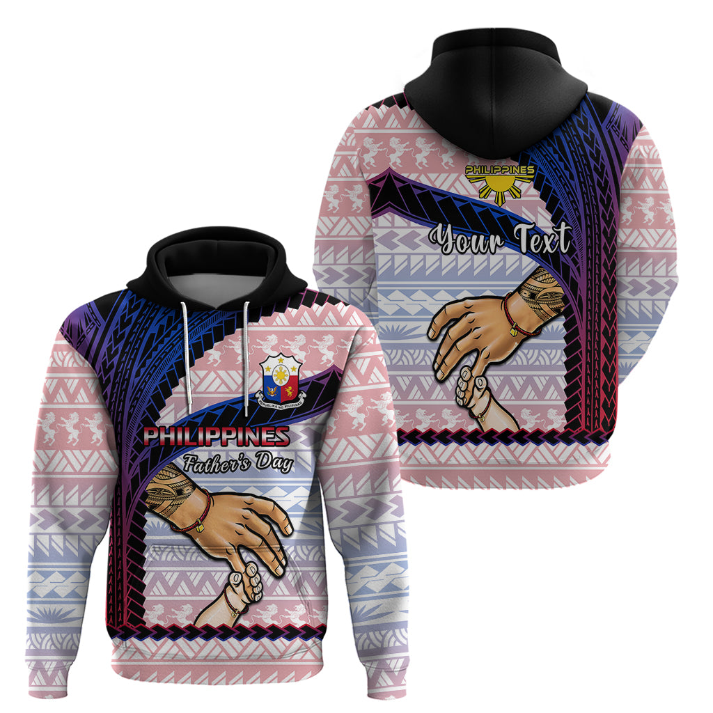 Personalised Father Day Philippines Hoodie Filipino Pattern Maligayang Araw ng Mga Ama LT14