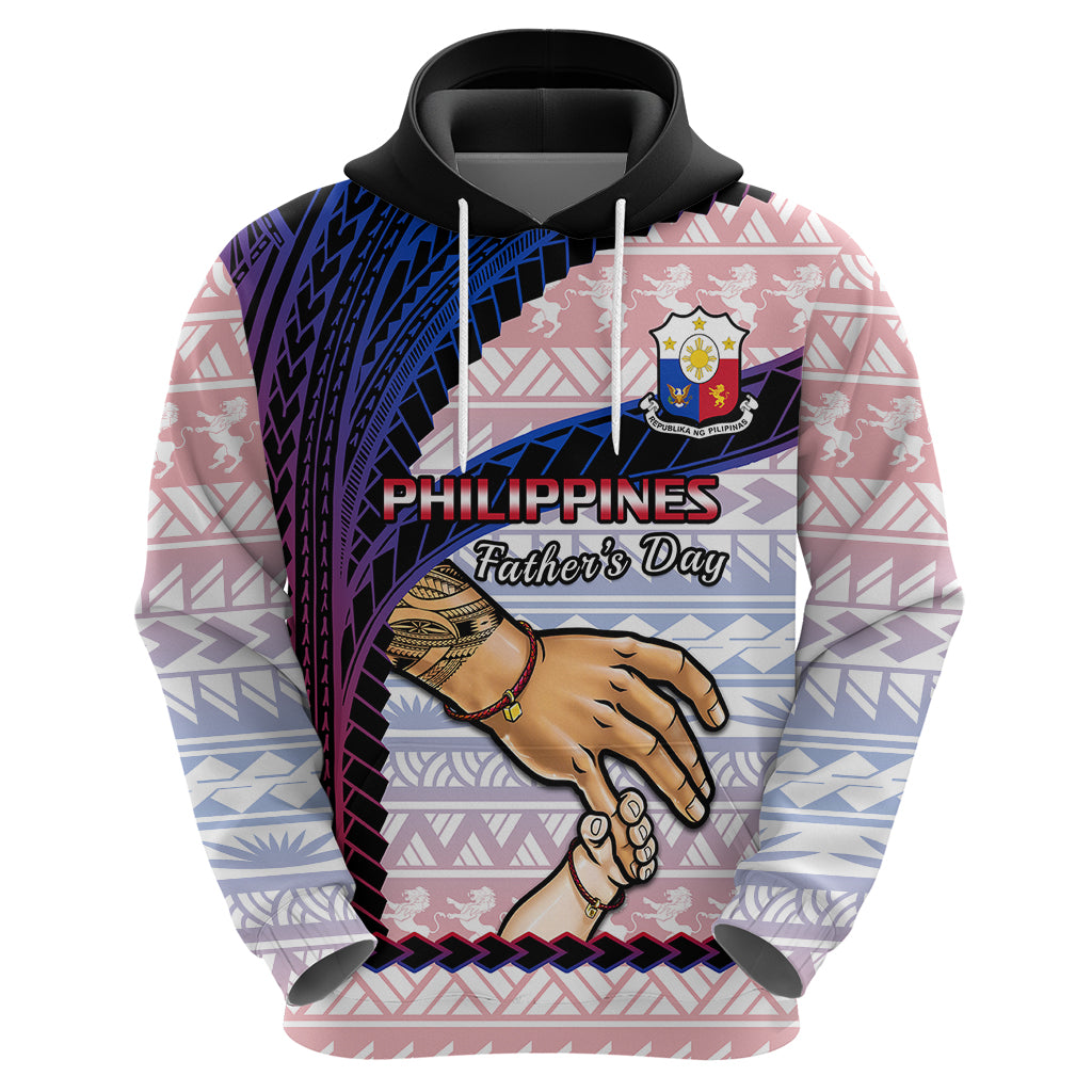Personalised Father Day Philippines Hoodie Filipino Pattern Maligayang Araw ng Mga Ama LT14