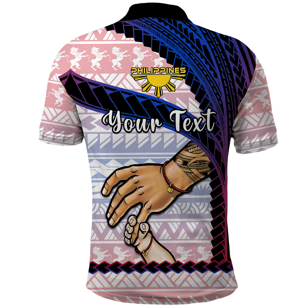 Personalised Father Day Philippines Polo Shirt Filipino Pattern Maligayang Araw ng Mga Ama LT14