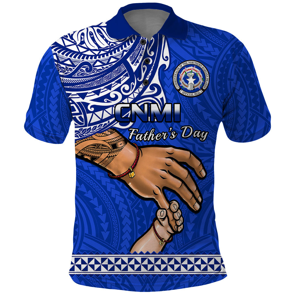 Personalised Father Day Northern Mariana Islands Polo Shirt CNMI I Love You Dad LT14