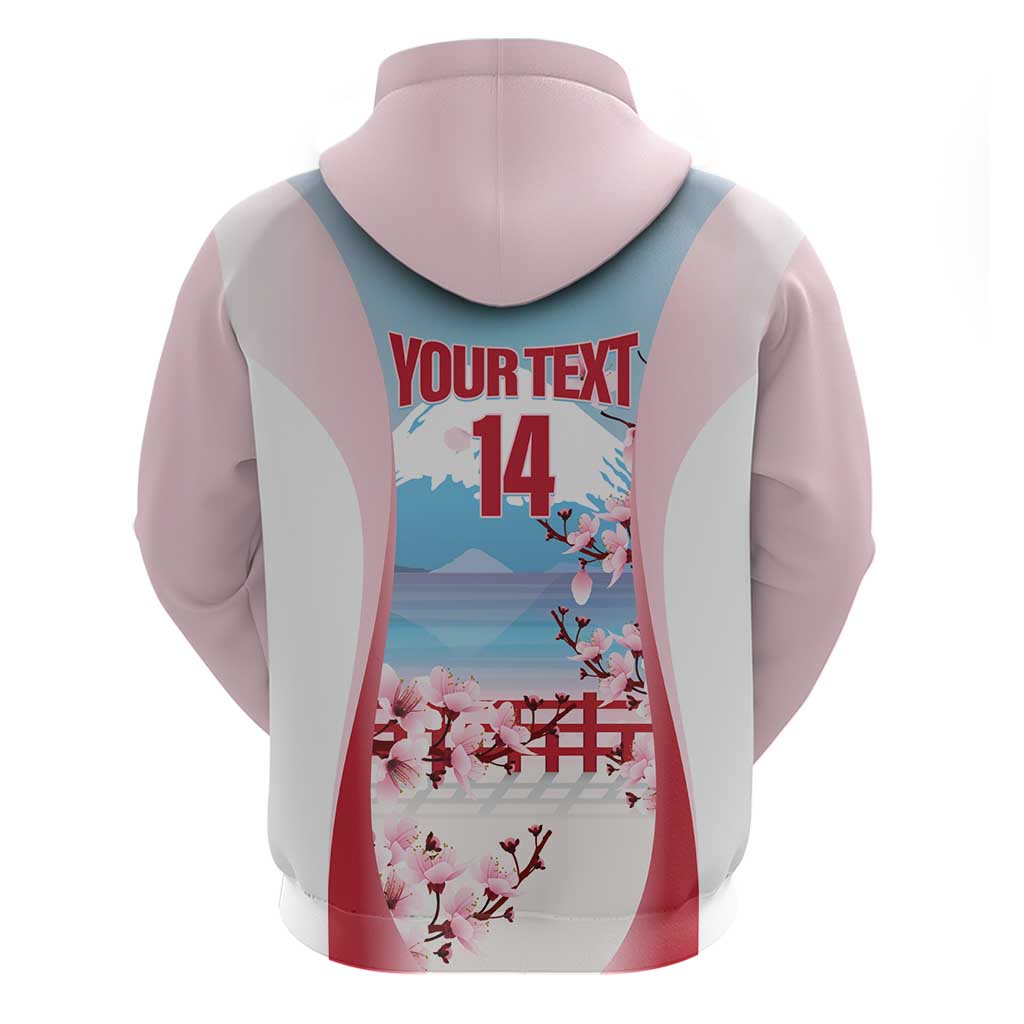 Japan Rugby Custom Hoodie Go Sakuras Japanese Mount Fuji LT14