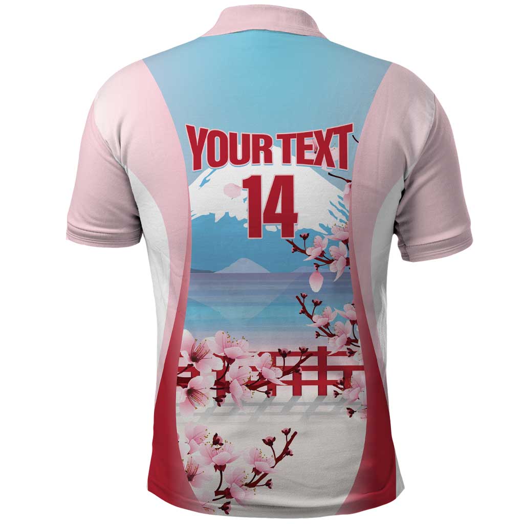 Japan Rugby Custom Polo Shirt Go Sakuras Japanese Mount Fuji LT14