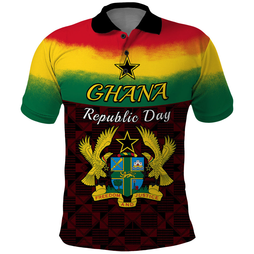 1 July Ghana Republic Day Polo Shirt African Pattern Mix Flag Unique Style LT14