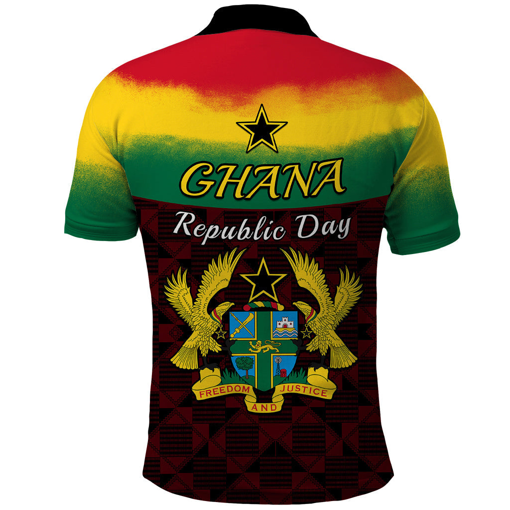 1 July Ghana Republic Day Polo Shirt African Pattern Mix Flag Unique Style LT14