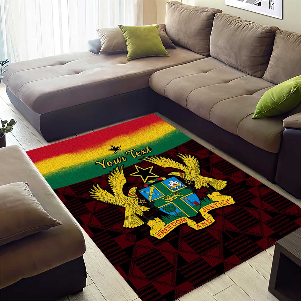 Personalised 1 July Ghana Republic Day Area Rug African Pattern Mix Flag Unique Style LT14
