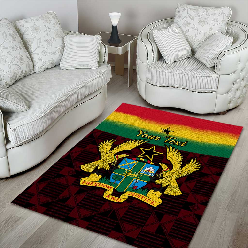 Personalised 1 July Ghana Republic Day Area Rug African Pattern Mix Flag Unique Style LT14