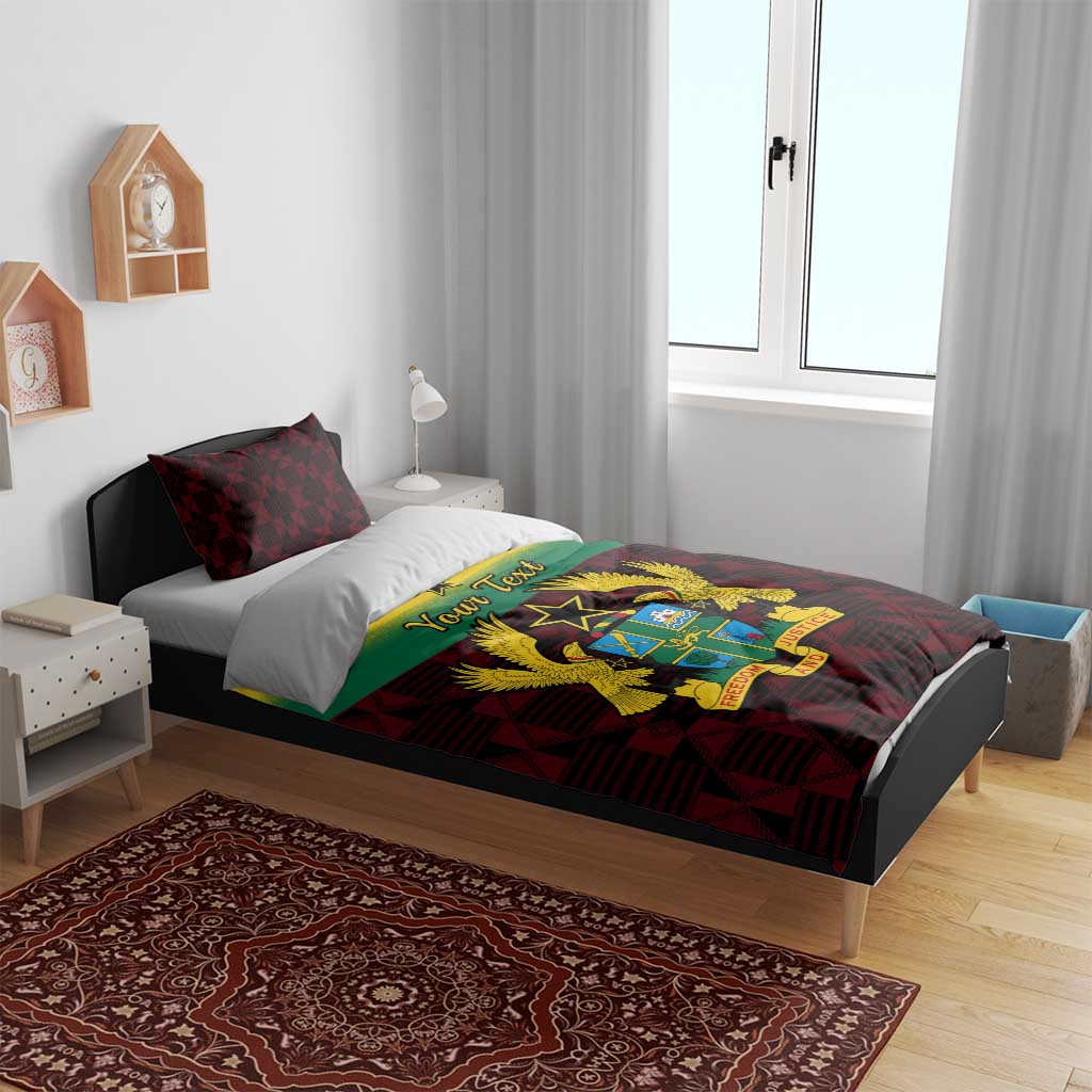 Personalised 1 July Ghana Republic Day Bedding Set African Pattern Mix Flag Unique Style LT14