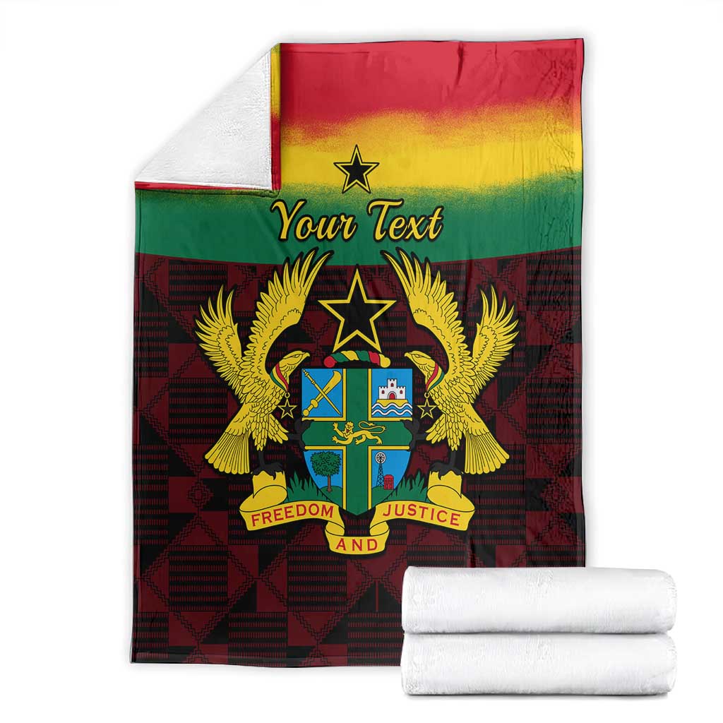 Personalised 1 July Ghana Republic Day Blanket African Pattern Mix Flag Unique Style LT14