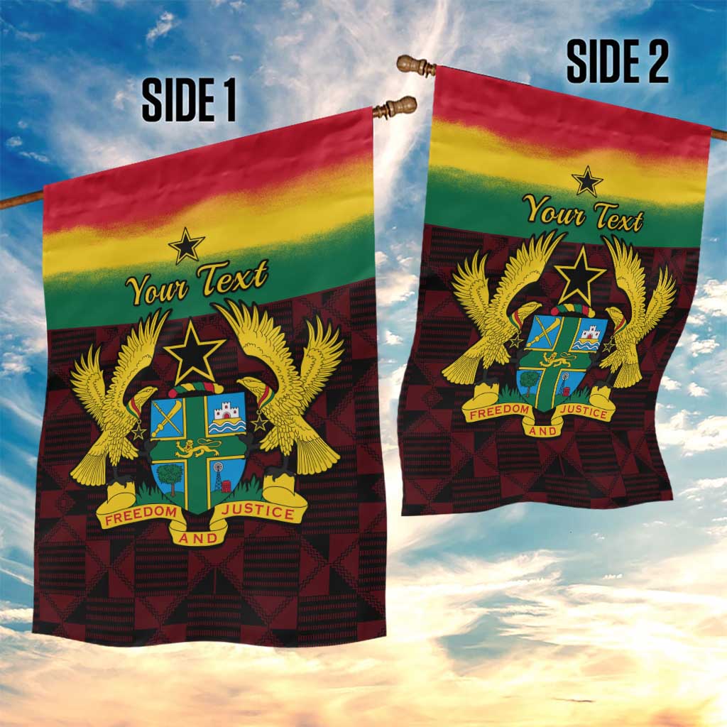 Personalised 1 July Ghana Republic Day Garden Flag African Pattern Mix Flag Unique Style LT14