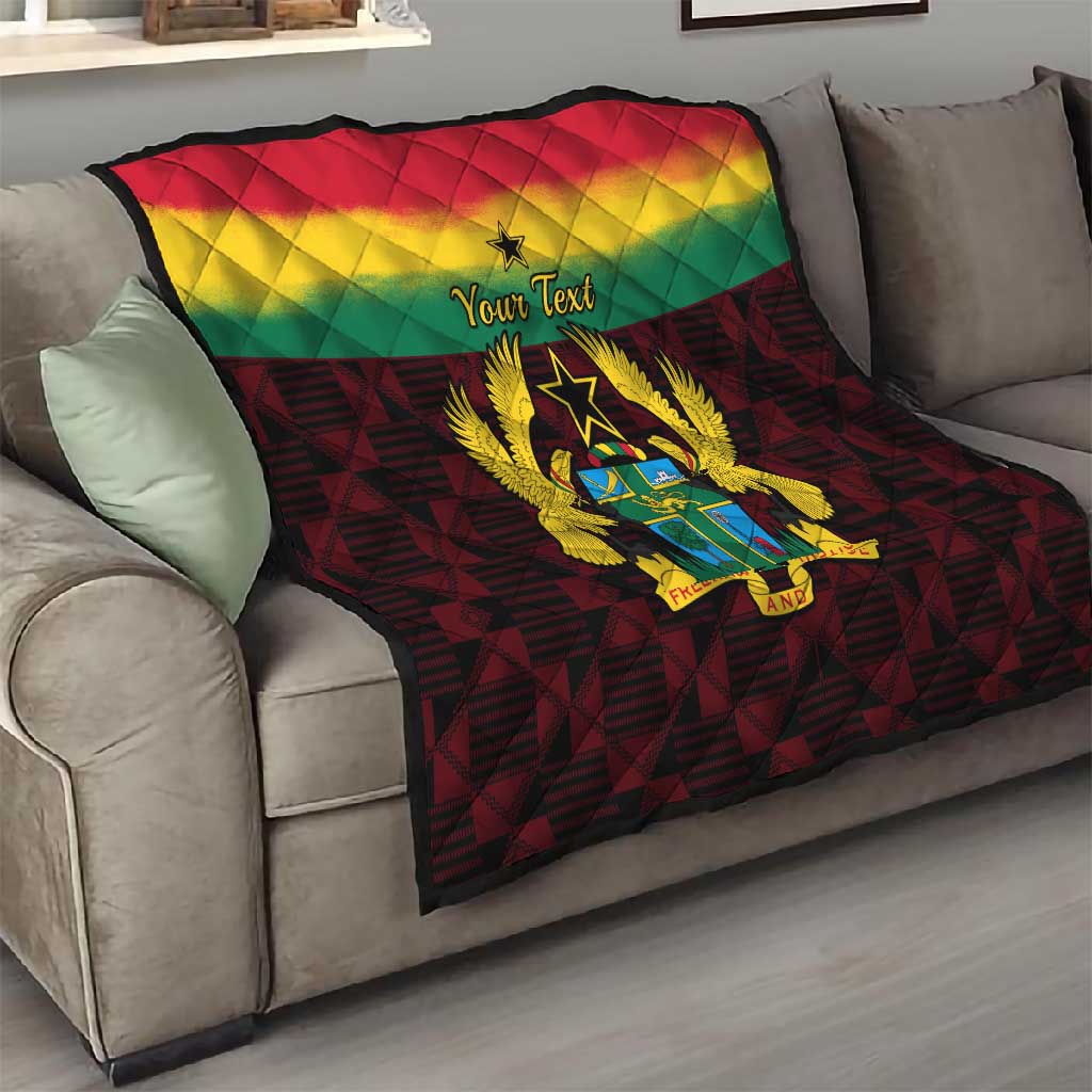 Personalised 1 July Ghana Republic Day Quilt African Pattern Mix Flag Unique Style LT14