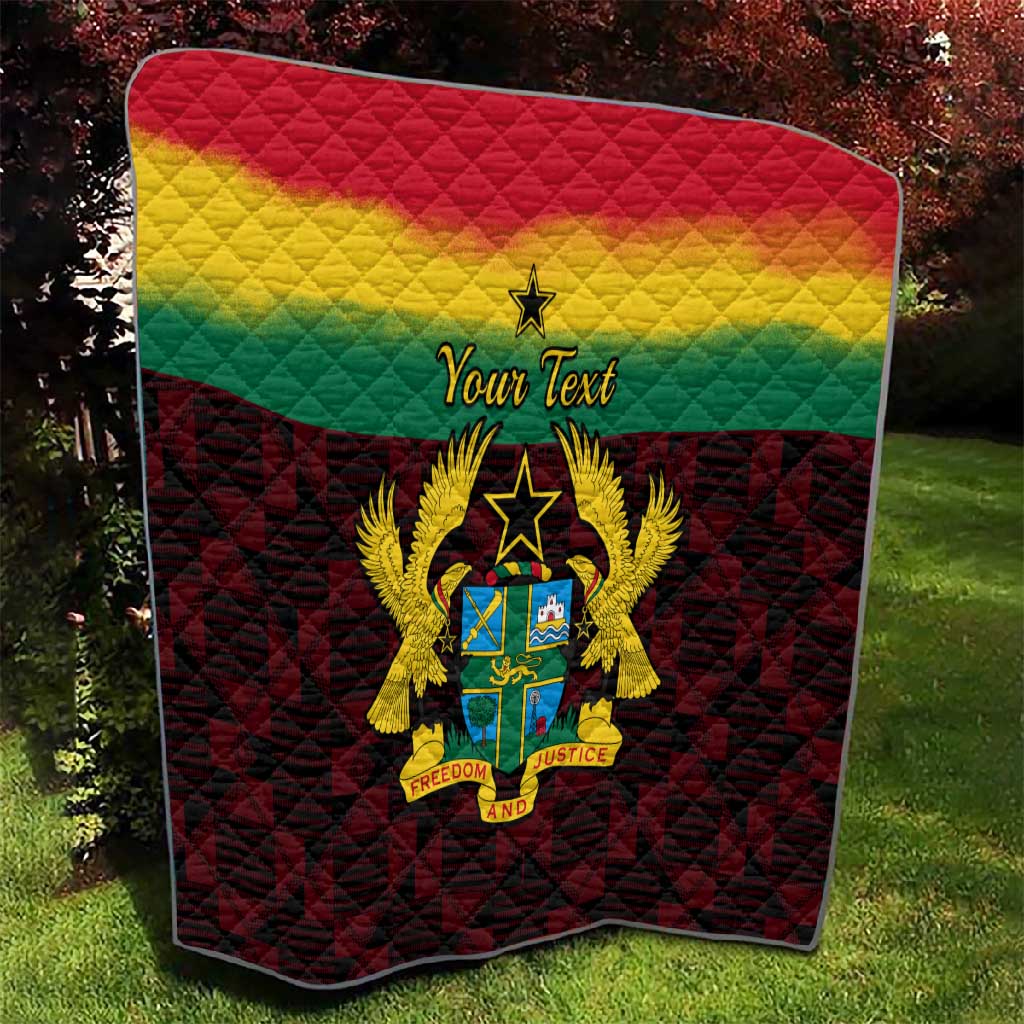 Personalised 1 July Ghana Republic Day Quilt African Pattern Mix Flag Unique Style LT14