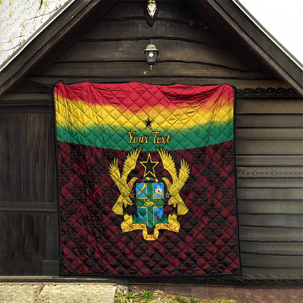 Personalised 1 July Ghana Republic Day Quilt African Pattern Mix Flag Unique Style LT14
