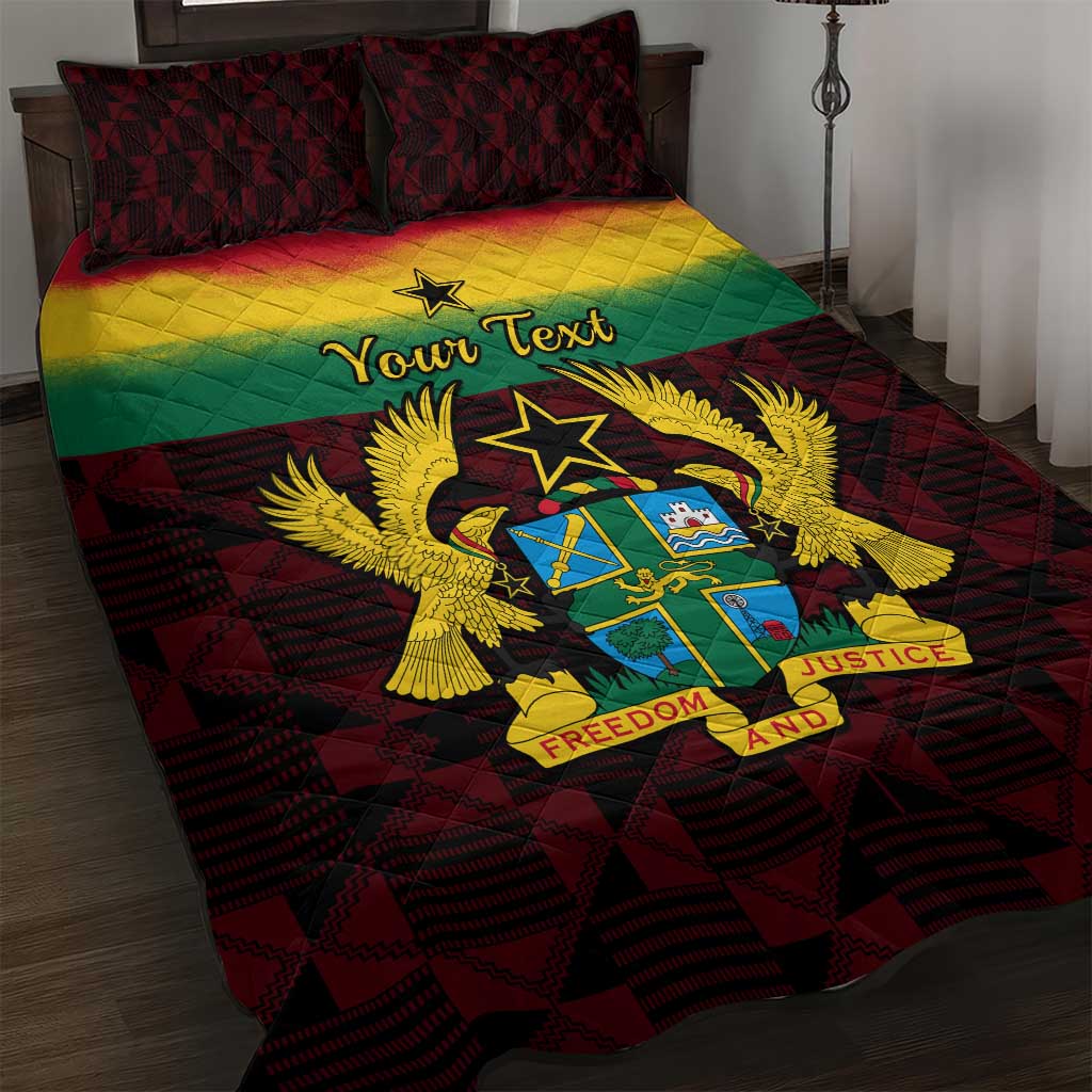 Personalised 1 July Ghana Republic Day Quilt Bed Set African Pattern Mix Flag Unique Style LT14