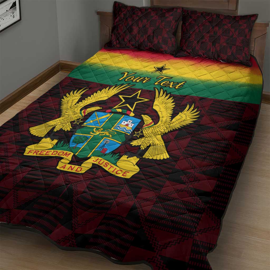 Personalised 1 July Ghana Republic Day Quilt Bed Set African Pattern Mix Flag Unique Style LT14