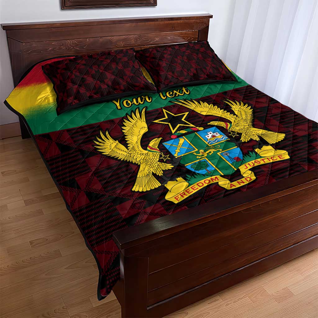 Personalised 1 July Ghana Republic Day Quilt Bed Set African Pattern Mix Flag Unique Style LT14