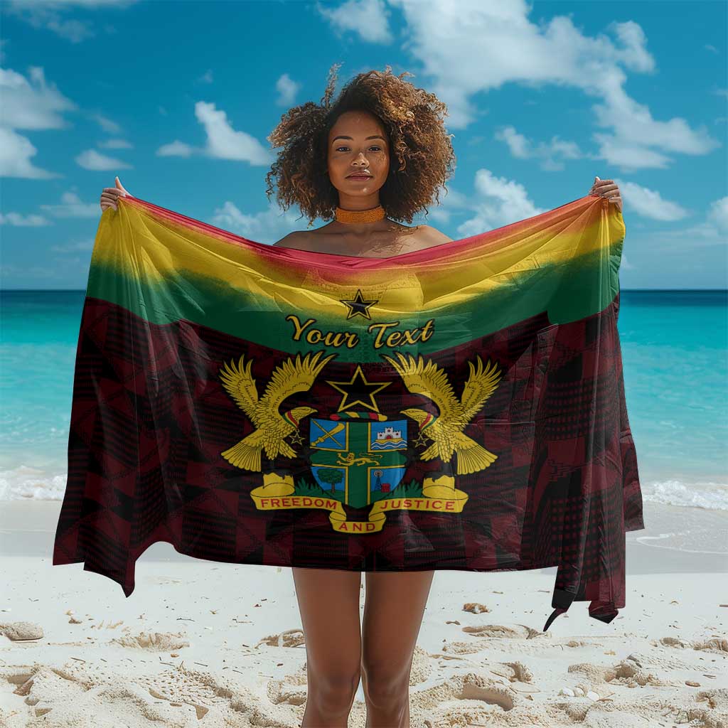 Personalised 1 July Ghana Republic Day Sarong African Pattern Mix Flag Unique Style LT14