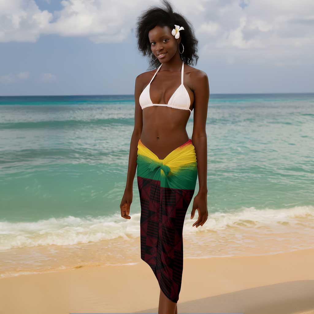 Personalised 1 July Ghana Republic Day Sarong African Pattern Mix Flag Unique Style LT14