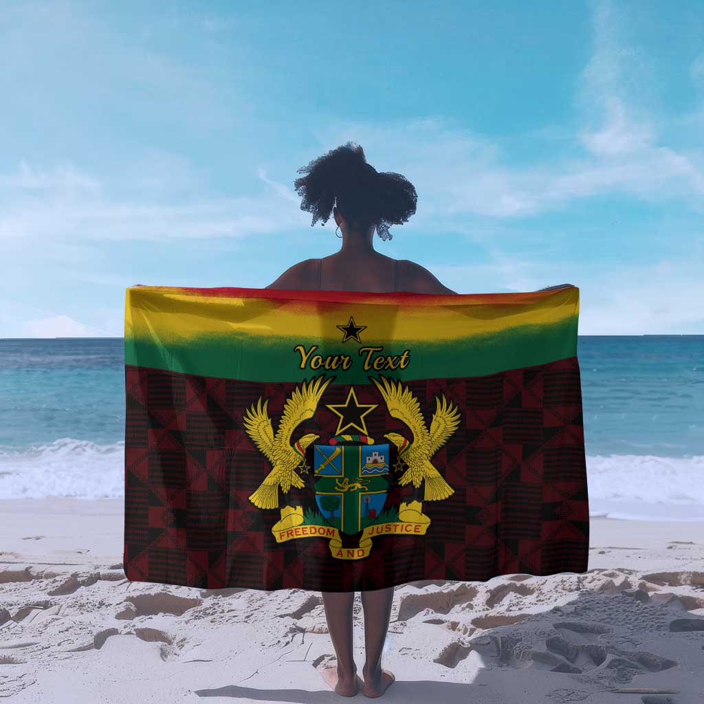 Personalised 1 July Ghana Republic Day Sarong African Pattern Mix Flag Unique Style LT14