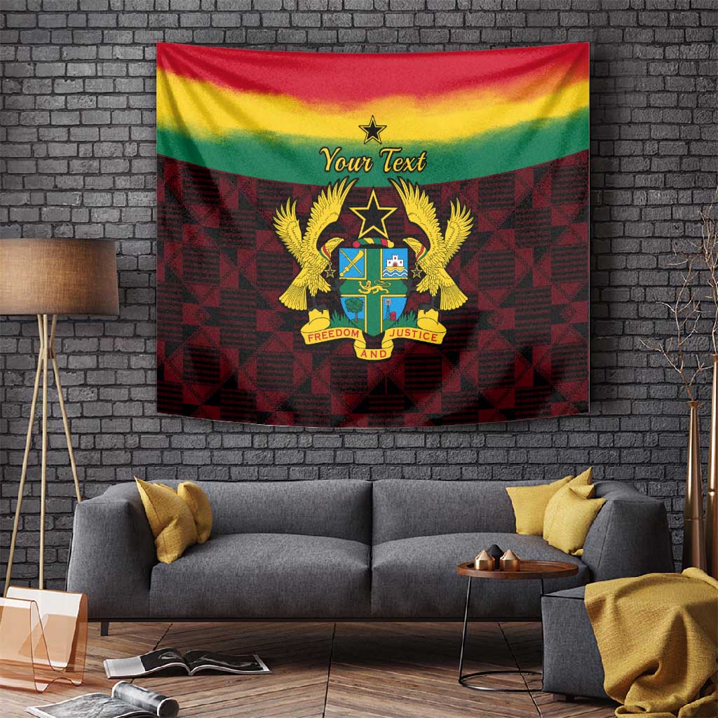 Personalised 1 July Ghana Republic Day Tapestry African Pattern Mix Flag Unique Style LT14