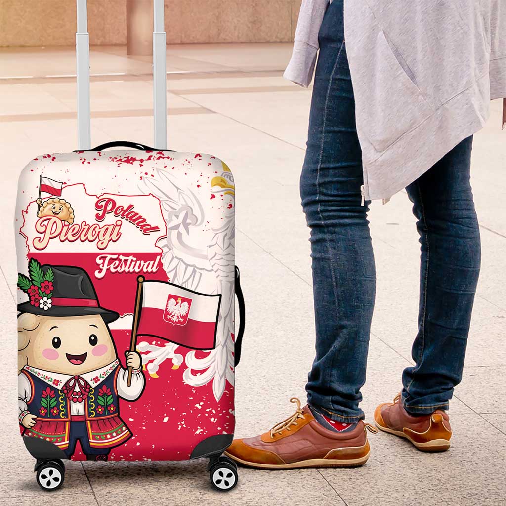 Poland Pierogi Festival Luggage Cover Funny Dumpling Costume With Flag LT14