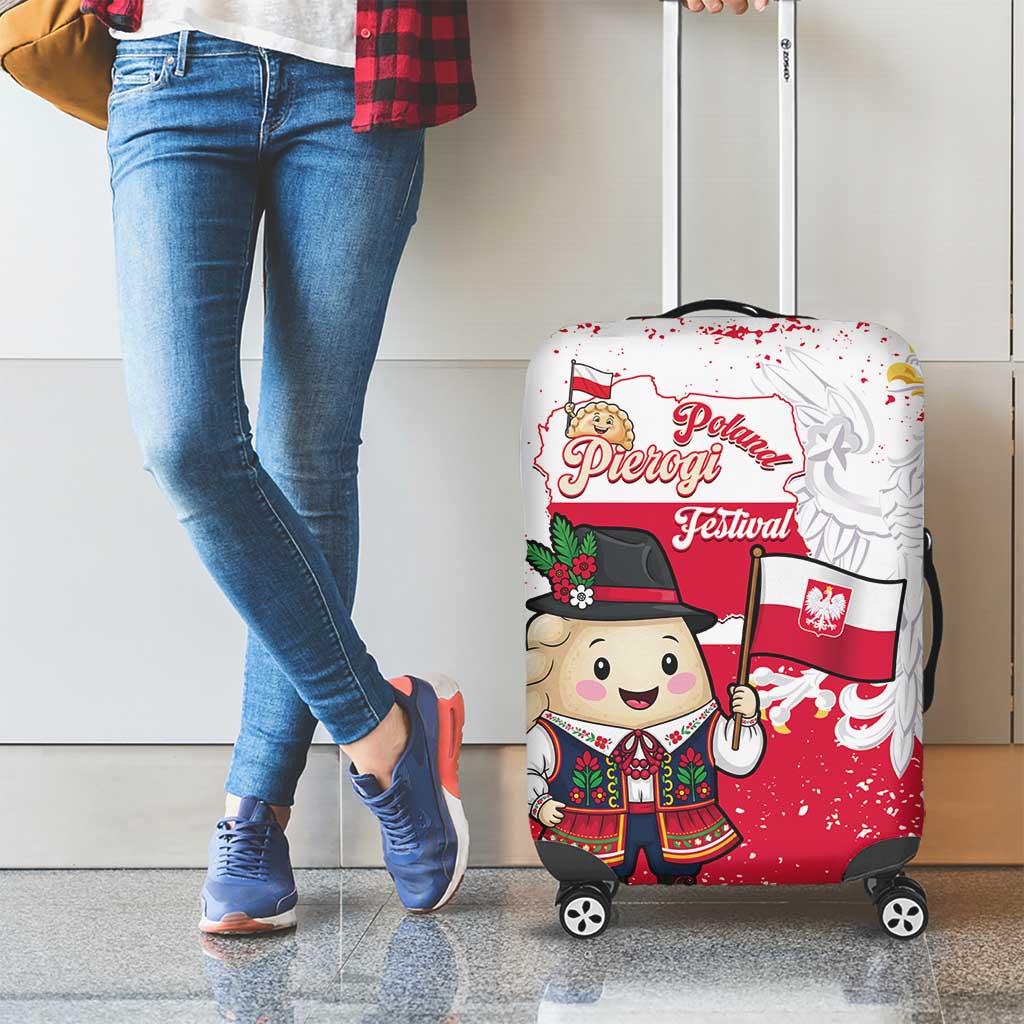 Poland Pierogi Festival Luggage Cover Funny Dumpling Costume With Flag LT14
