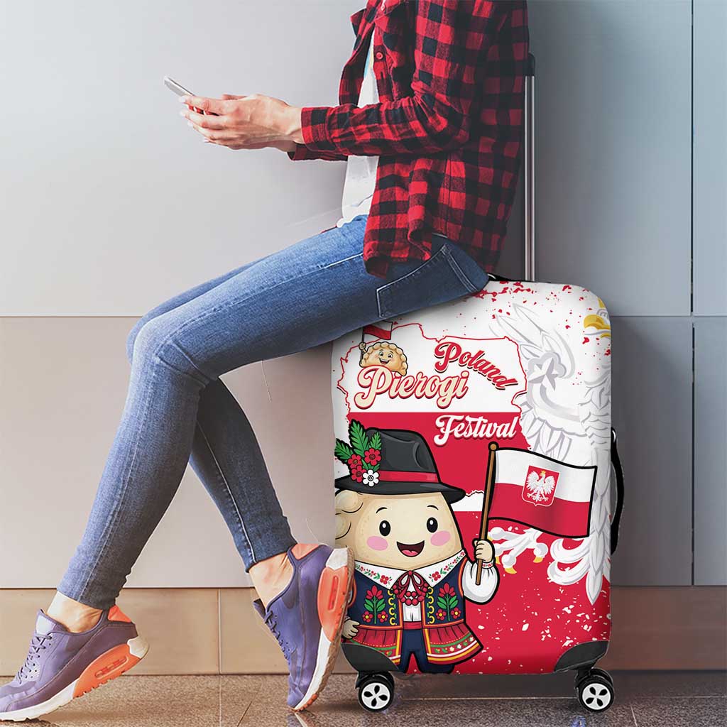 Poland Pierogi Festival Luggage Cover Funny Dumpling Costume With Flag LT14