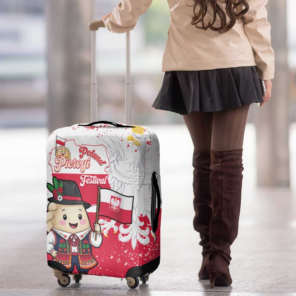Poland Pierogi Festival Luggage Cover Funny Dumpling Costume With Flag LT14