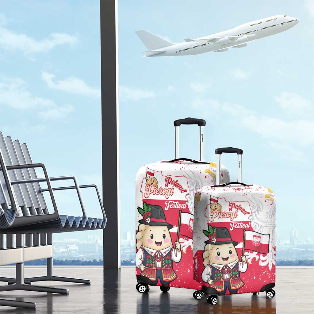 Poland Pierogi Festival Luggage Cover Funny Dumpling Costume With Flag LT14