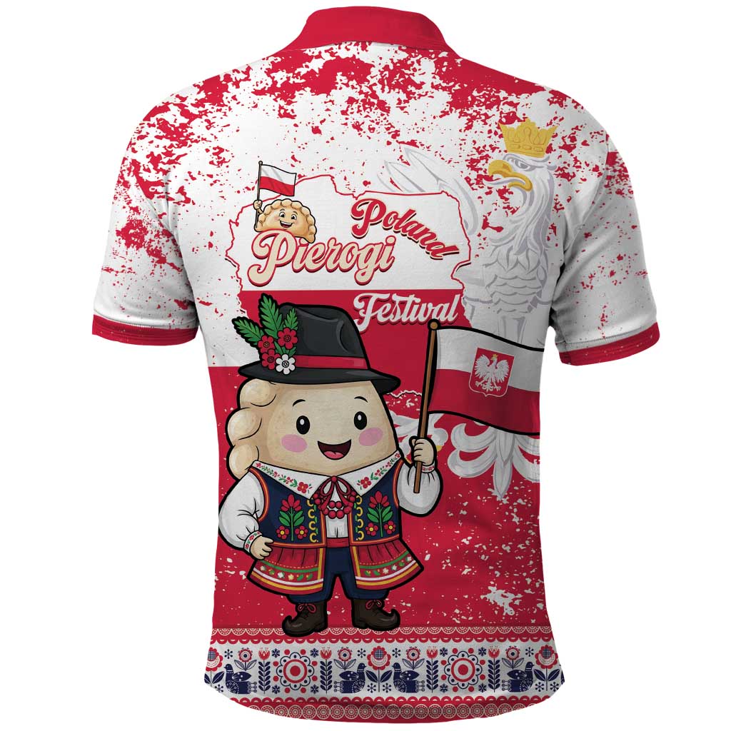 Poland Pierogi Festival Polo Shirt Funny Dumpling Costume With Flag LT14