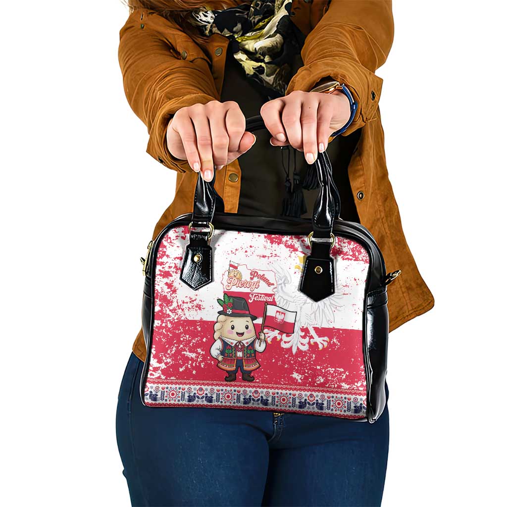 Poland Pierogi Festival Shoulder Handbag Funny Dumpling Costume With Flag LT14