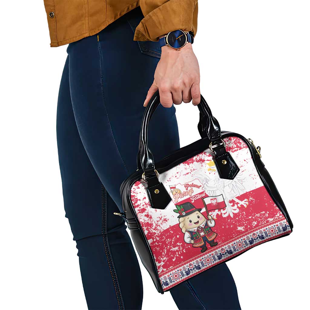 Poland Pierogi Festival Shoulder Handbag Funny Dumpling Costume With Flag LT14