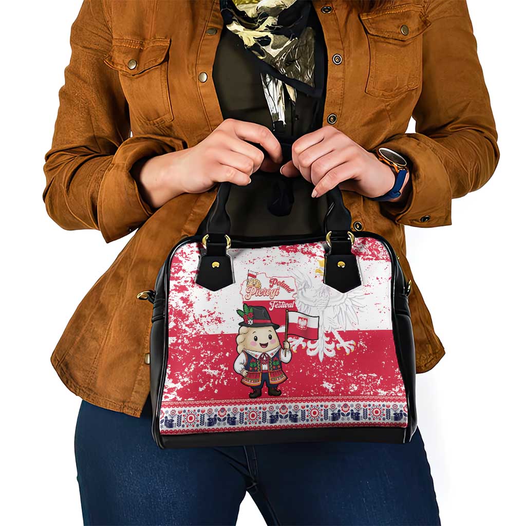 Poland Pierogi Festival Shoulder Handbag Funny Dumpling Costume With Flag LT14