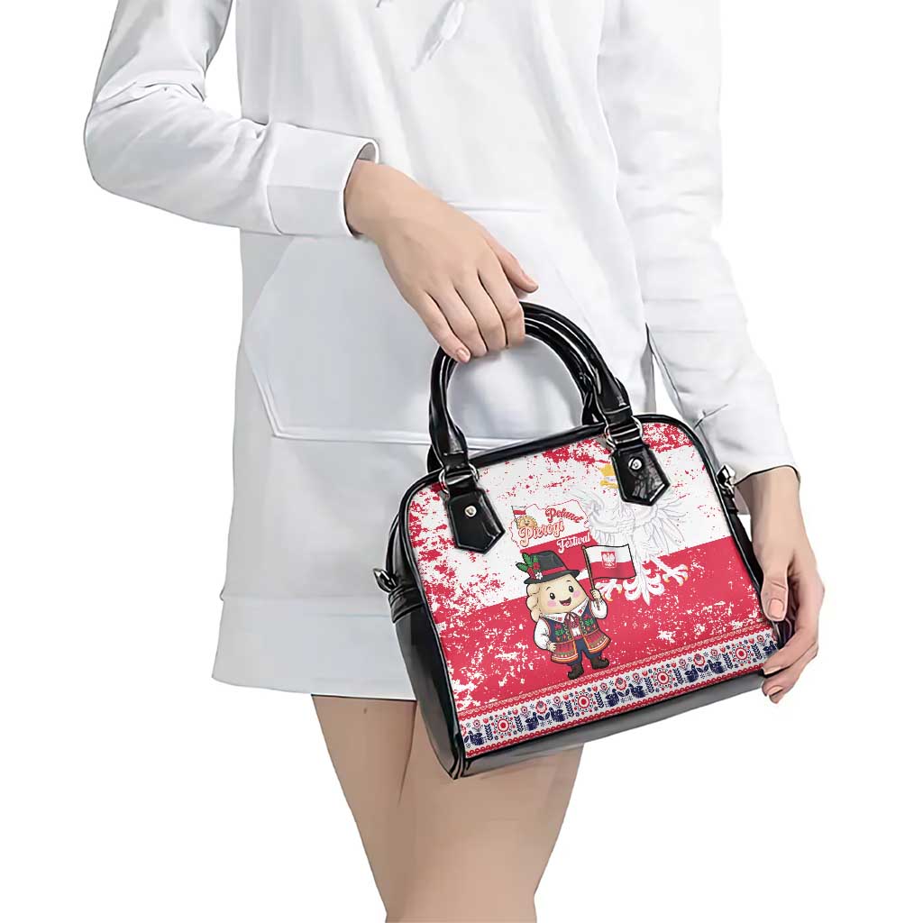 Poland Pierogi Festival Shoulder Handbag Funny Dumpling Costume With Flag LT14