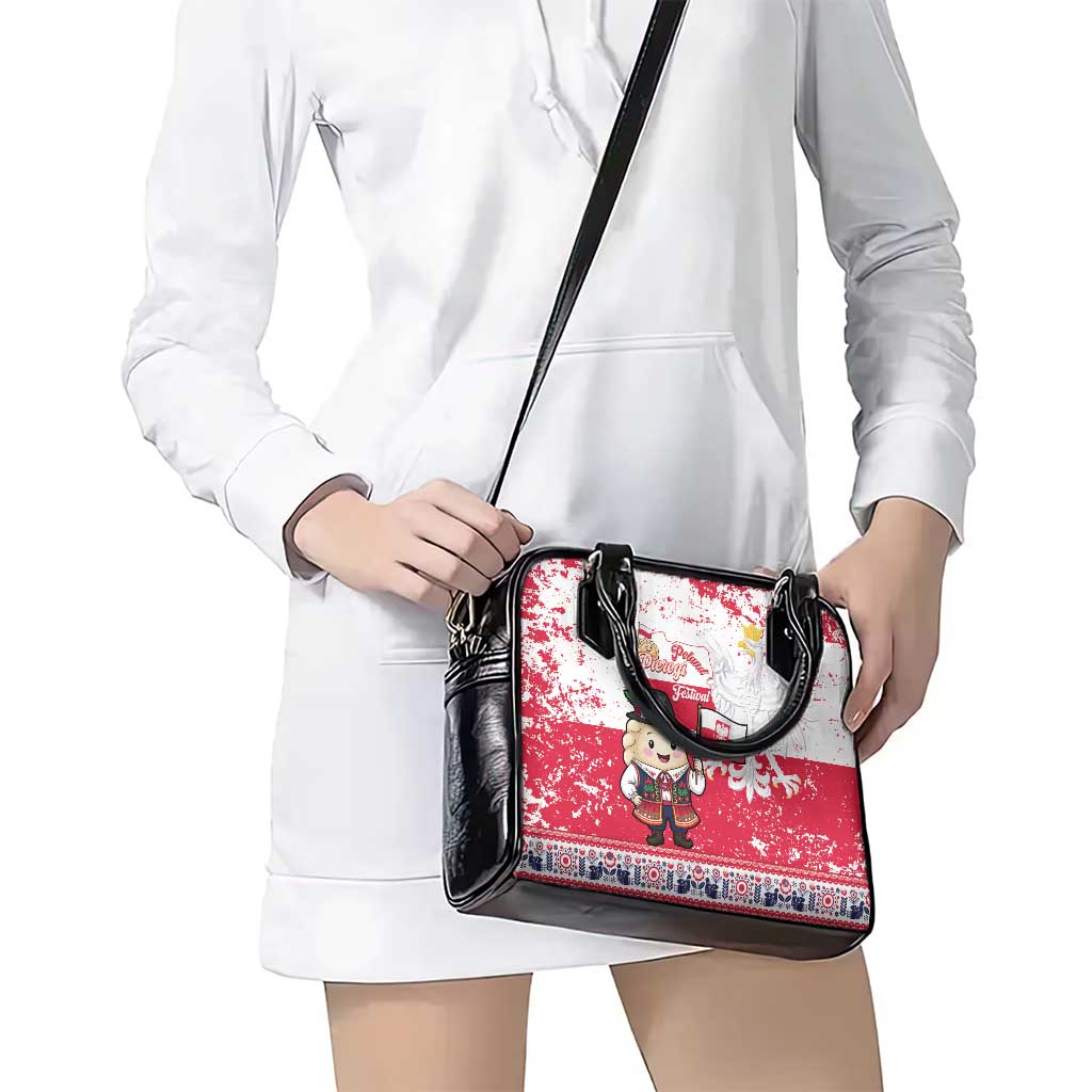 Poland Pierogi Festival Shoulder Handbag Funny Dumpling Costume With Flag LT14