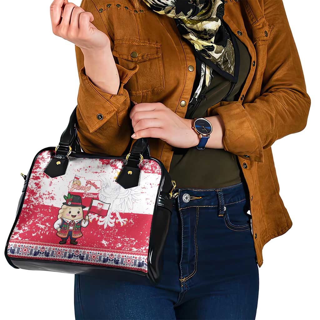 Poland Pierogi Festival Shoulder Handbag Funny Dumpling Costume With Flag LT14