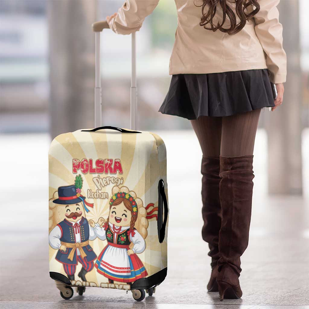 Personalised Pierogi Festival Poland Luggage Cover Polska Dumpling Kocham LT14