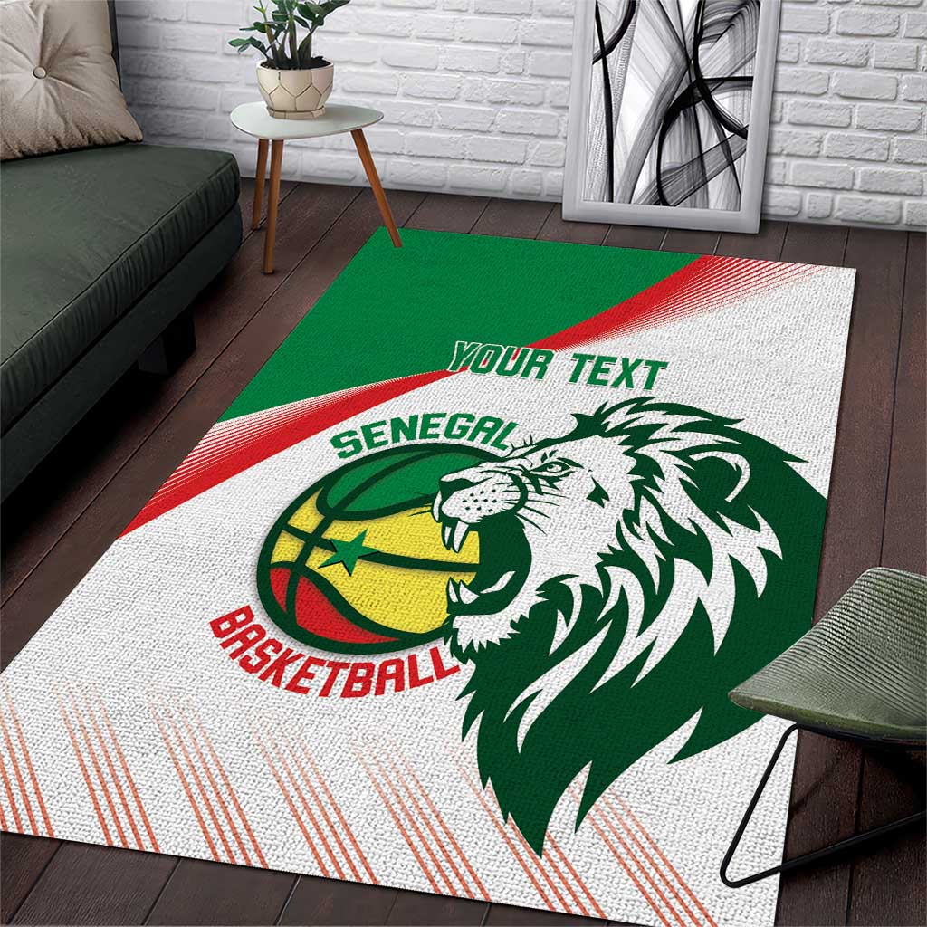 Afro Basketball Custom Senegal Area Rug Come On Lions LT14