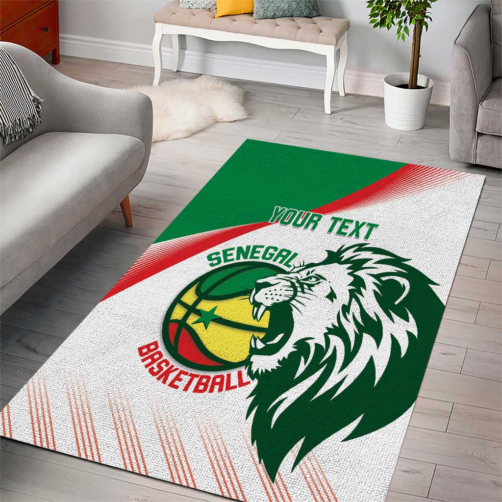 Afro Basketball Custom Senegal Area Rug Come On Lions LT14