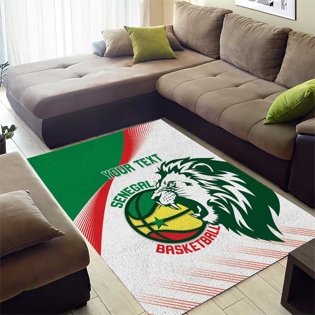 Afro Basketball Custom Senegal Area Rug Come On Lions LT14