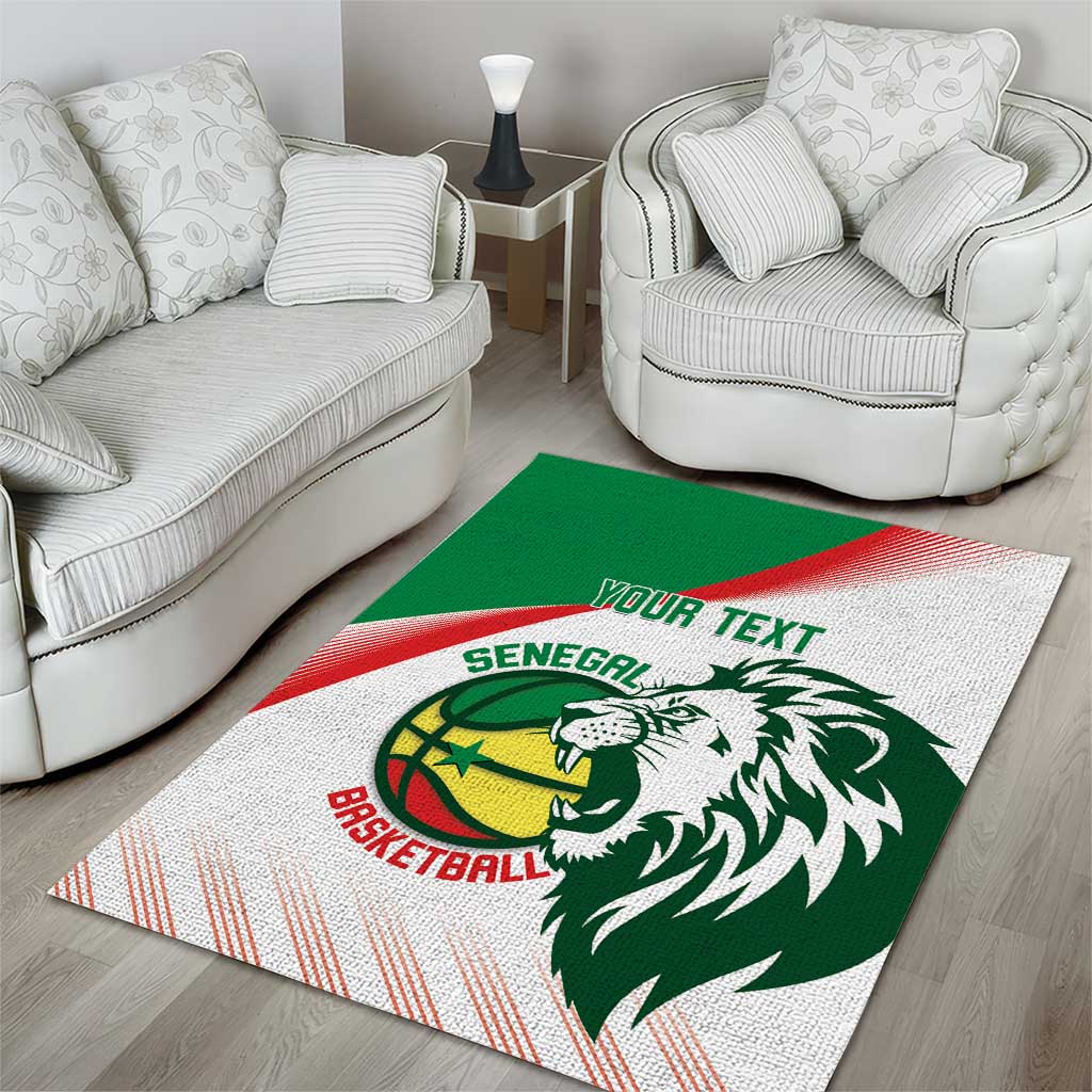 Afro Basketball Custom Senegal Area Rug Come On Lions LT14