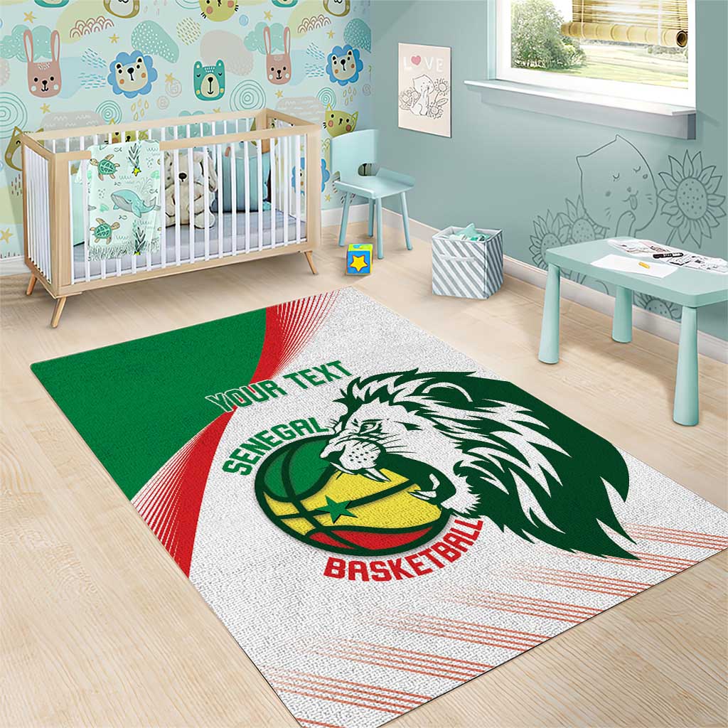 Afro Basketball Custom Senegal Area Rug Come On Lions LT14