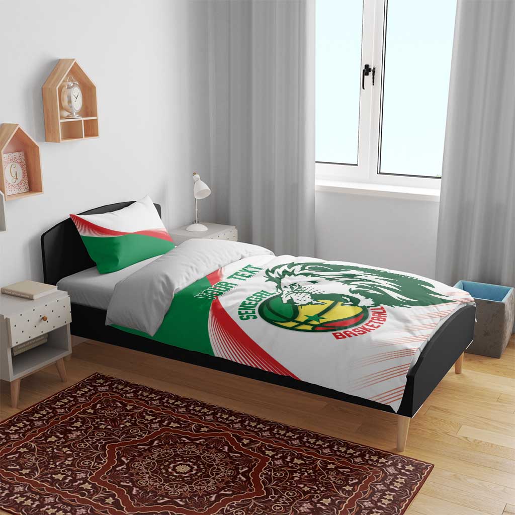 Afro Basketball Custom Senegal Bedding Set Come On Lions LT14