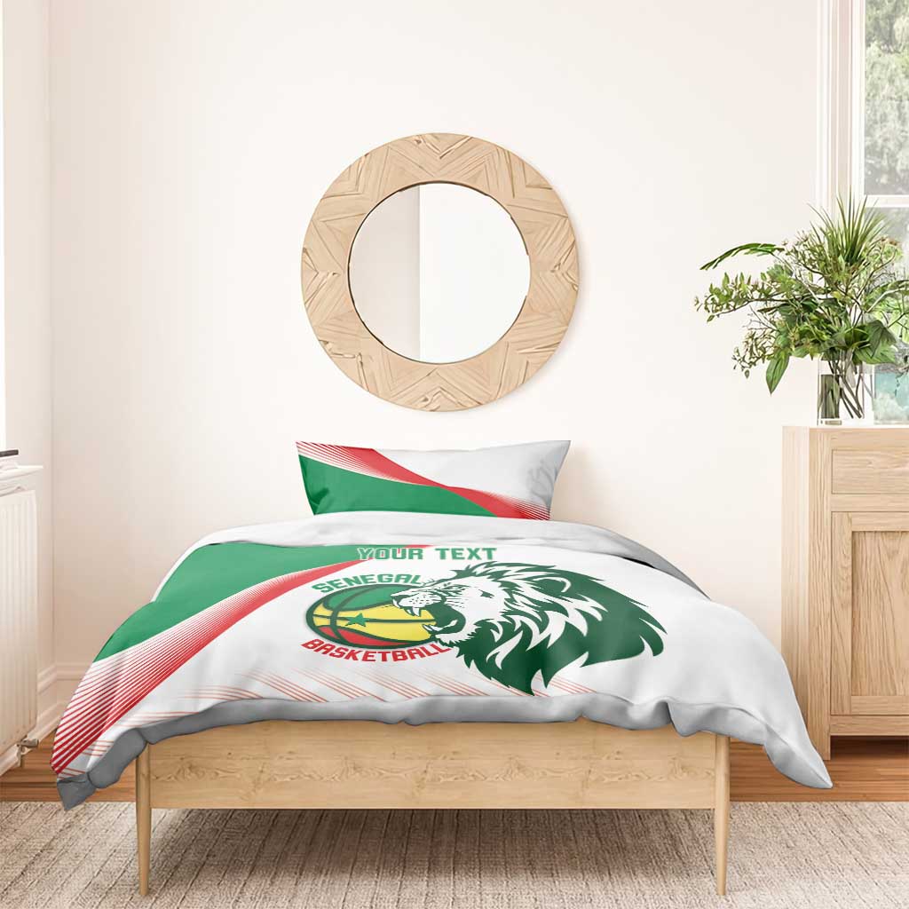 Afro Basketball Custom Senegal Bedding Set Come On Lions LT14