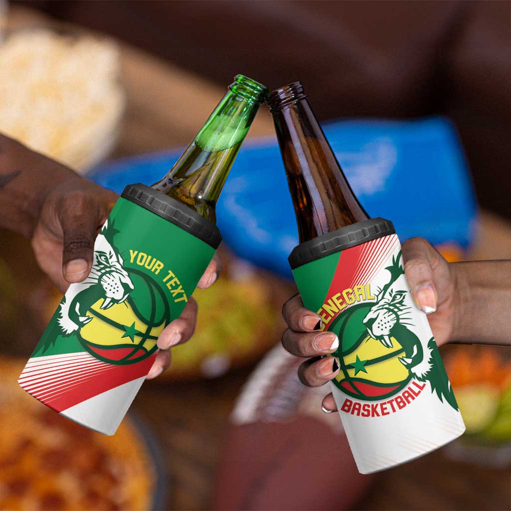 Afro Basketball Custom Senegal 4 in 1 Can Cooler Tumbler Come On Lions LT14