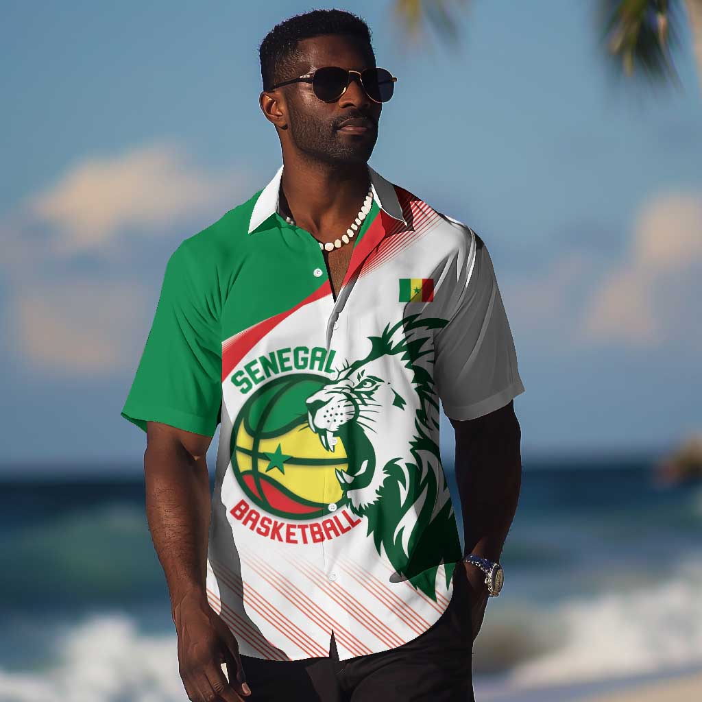 Afro Basketball Custom Senegal Hawaiian Shirt Come On Lions LT14