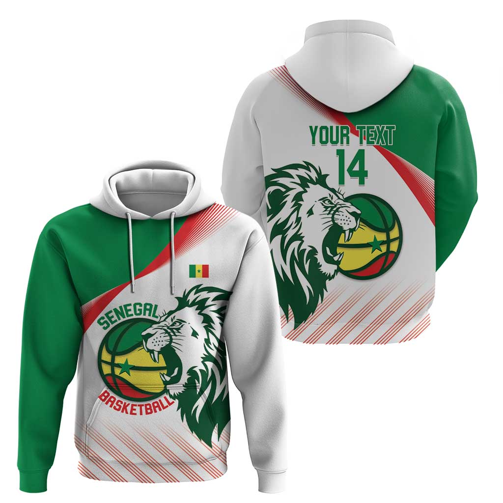 Senegal Basketball Custom Hoodie Come On Lions LT14